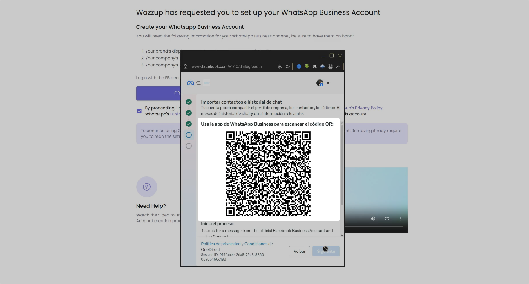 Escaneo Del Código Qr De Whats App Business