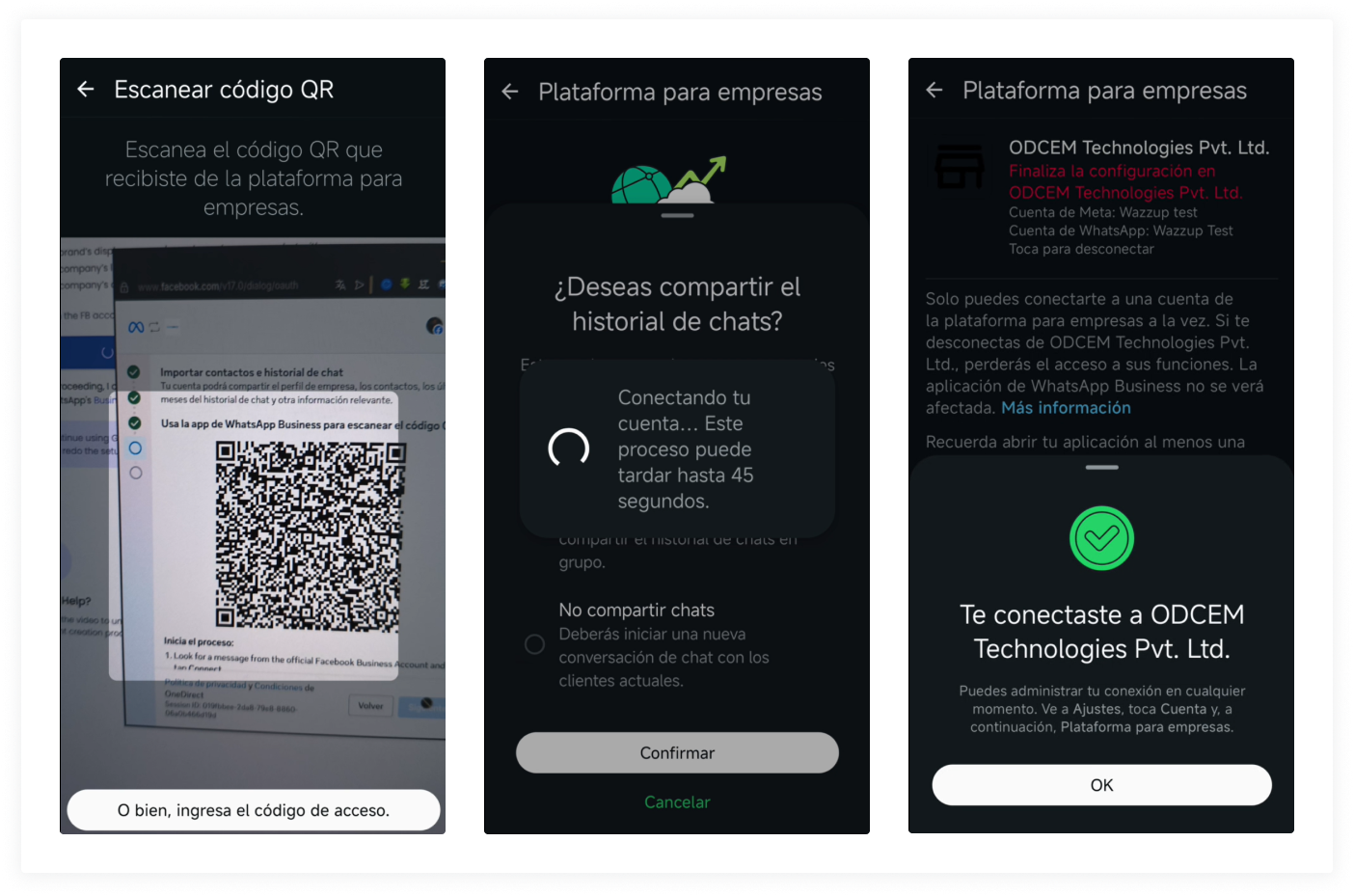 Conéctate a Través De Whats App Business Reescaneo