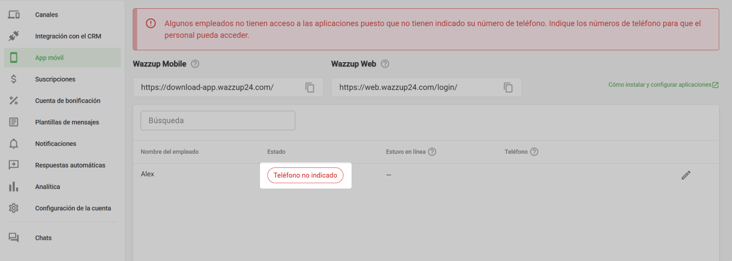 Telefono No Indicado App